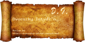 Dvorszky István névjegykártya