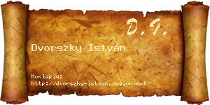 Dvorszky István névjegykártya