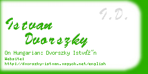 istvan dvorszky business card